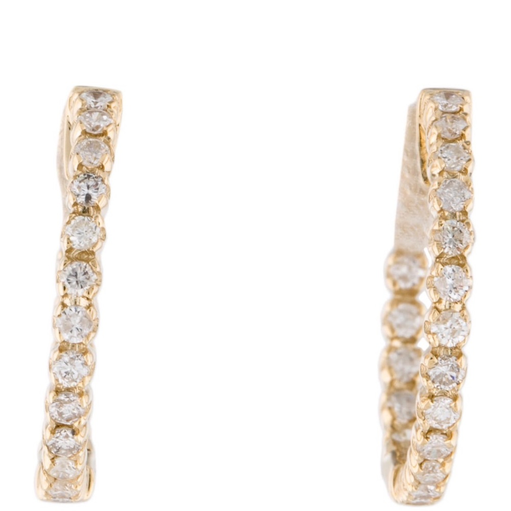 Diamond hoop earrings